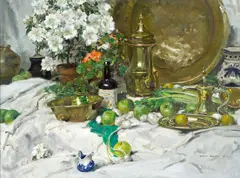 Donald Teague, The Spode pitcher, oil on canvas