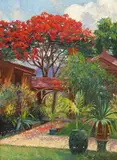 Theodore Wores, Honolulu Garden, Ainahau