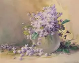 Helen Whitney Kelley, Lilacs, circa 1890, watercolor an pencil on paper