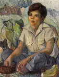 A Portrait of Kapuu by Shirley Marie Russell, oil on canvas, offered Nov 2009