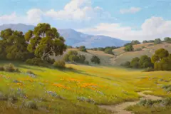 'Afternoon Light' by David Chapple, oil on canvas affixed to board, sold Nov 2009