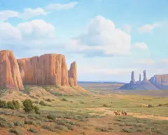 'Cloud Shadows' by David Chapple, oil on canvas affixed to board, sold Nov 2009