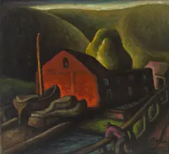 Niel A. Gren, Boat House, 1938, oil on board