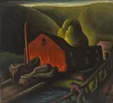 Niel A. Gren, Boat House, 1938, oil on board