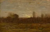 Dwight William Tryon, October Evening, oil on panel