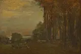 George Inness, Woodland and the Distant Valley, oil on canvas