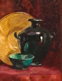 George Luks, Academic still life, watercolor on paper