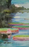 Alice Ravenel Huger Smith, Moonrise over waterlillies