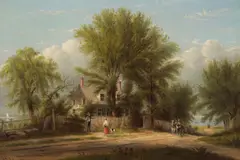 William Rickarby Miller, Hapelyea House: A Long Island Homestead, 1884, oil on canvas