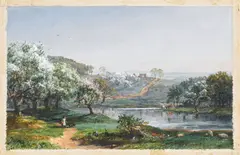 Spring, Chenango by Jasper Francis Cropsey, oil on unstretched canvas laid down on later stretched canvas, sold Dec 2009