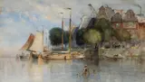 Samuel Colman, Boats along the quay