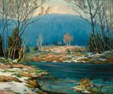 Walter Koeniger, Winter landscape, oil on canvas