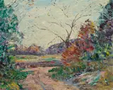 Charles H. Ebert, Country Lane in Autumn, oil on canvas