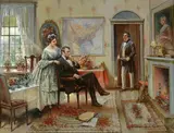 Edward Percy Moran, Abe and Mary Todd Lincoln