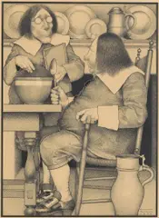 Maxfield Parrish, Wouter Van Twiller, no. 187, 1898, pen and ink on paper