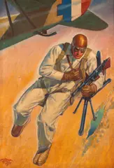 Hubert Rogers, Bailing out, oil on canvas