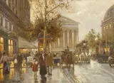 Constantine Kluge, Place de la Madeleine, oil on canvas