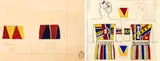 Fernand Léger, Costume designs for the ballet David Triomphant, c. 1936 (2), gouache, silver paint and pencil on paper