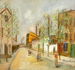 Maurice Utrillo, Bourg-la-Reine, oil on board