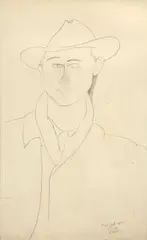 Amedeo Modigliani, Léon Solà, 1916 - 1917, pencil on paper laid on paper board
