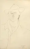 Amedeo Modigliani, Léon Solà, 1916 - 1917, pencil on paper laid on paper board