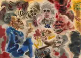Ghosts by George Grosz, 1934, watercolor on paper, sold Nov 2009