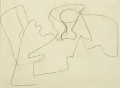 Untitled, 1935 - 1936 by Arshile Gorky, pencil on paper, offered Nov 2009