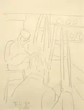 Fernand Léger, L'atelier, 1950, pencil on paper