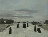 Nino Caffè, The storm has passed, oil on panel