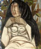 Giuseppe Migneco, Figura di Donna, 1963, oil on canvas