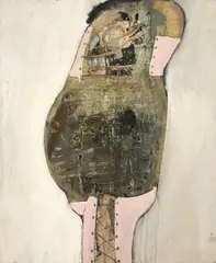 Ernest Trova, Untitled, c. 1959, mixed media on particle board