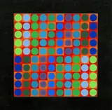 Victor Vasarely, Kerek, 1964, tempera on board