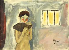 Bui Xuan Phai, Du Cheo, 1966, oil on paper board