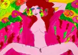 Untitled by Walasse Ting, 1982, acrylic on rice paper, sold Nov 2009