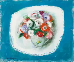 Anne Redpath, Anemones, watercolor on paper