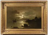 Adolf Chwala, Moon Above the Lake, Around 1890, Oil on canvas