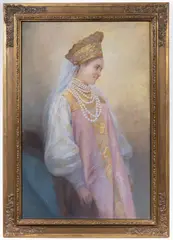 Věnceslav Černý, A Russian Girl, Around 1900, Pastel, paper