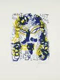 Jonathan Meese, Saint Just, 2008, Farblithografie auf BFK RIVES (Wasserzeichen)