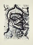 Jonathan Meese, Der junge Hindenburg, 2005, Farblithografie auf Bütten