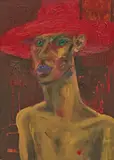 Rainer Fetting, Self with Red Hat, 1985, Öl auf Leinwand