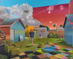 Hermann Reimer, Ohne Titel (Randlage), 2017, Öl auf Leinwand