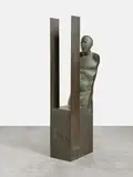 Waldemar Otto, Großer Sockeltorso XXXIII mit Rasterplatten, 1989, Bronze