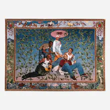 The Gypsy Fortune-Teller by Kehinde Wiley, 2007, Jacquard tapestry in Merino wool and cotton, sold Feb 2023