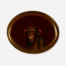 Donald Roller Wilson, Kathleen's Friend's Ears Were Burning, 1983, oil on board in artist's frame