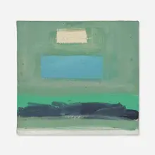John Baldessari, Sign for "Rothko and Albers", 1961, oil on canvas