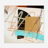 Trudy Benson, Rectangle Shape Box, Solid Color Fill, 2013, oil, acrylic, enamel and spray paint on canvas