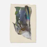 Larry Bell, SMVD #65, 1989, mixed media collage with aluminum and silicon monoxide on handmade paper