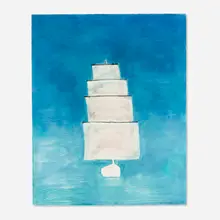 Katherine Bradford, Full Ship, Deep Blue, 2008, monotype on paper