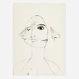 Nathan Oliveira, Untitled (Head #1-69), 1968, ink and ink wash on paper