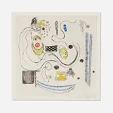 Hilla Rebay, Untitled, etching and aquatint in colors